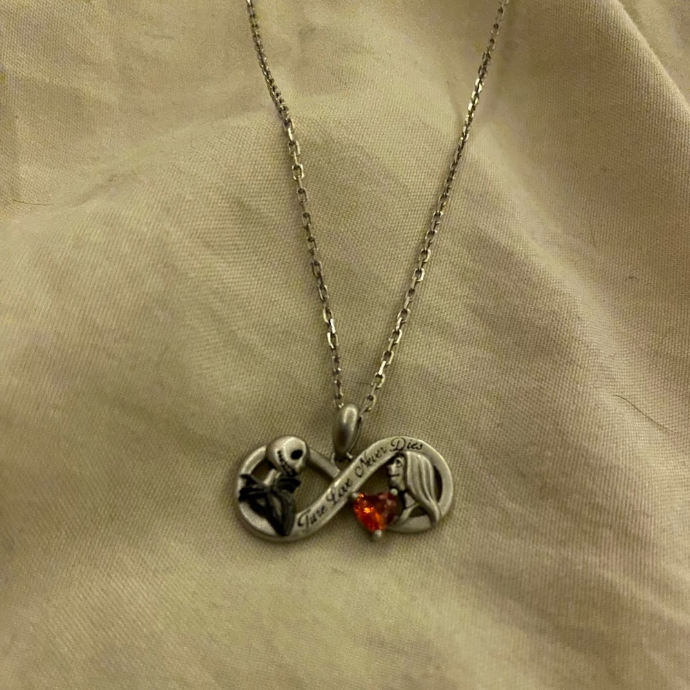 Nightmare Before Christmas Jack & Sally Necklace